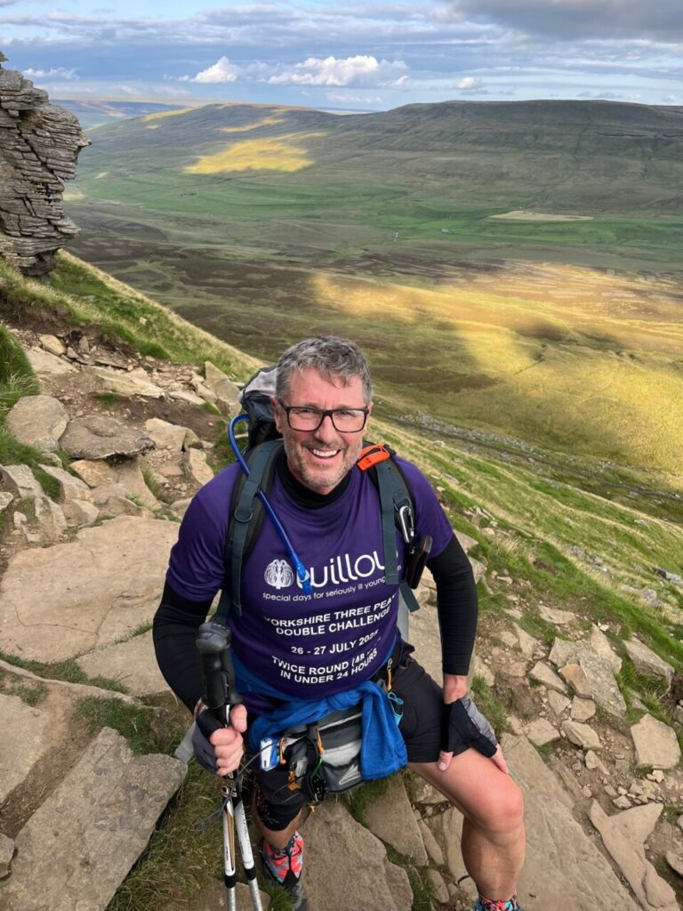 Rob during his double three peaks challenge