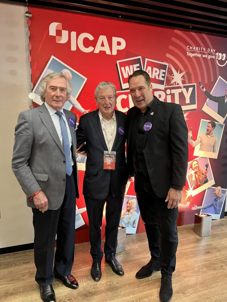 Pat Jennings, Roy Hodgson and David Seaman at ICAP Charity Day 2025 on behalf of Willow