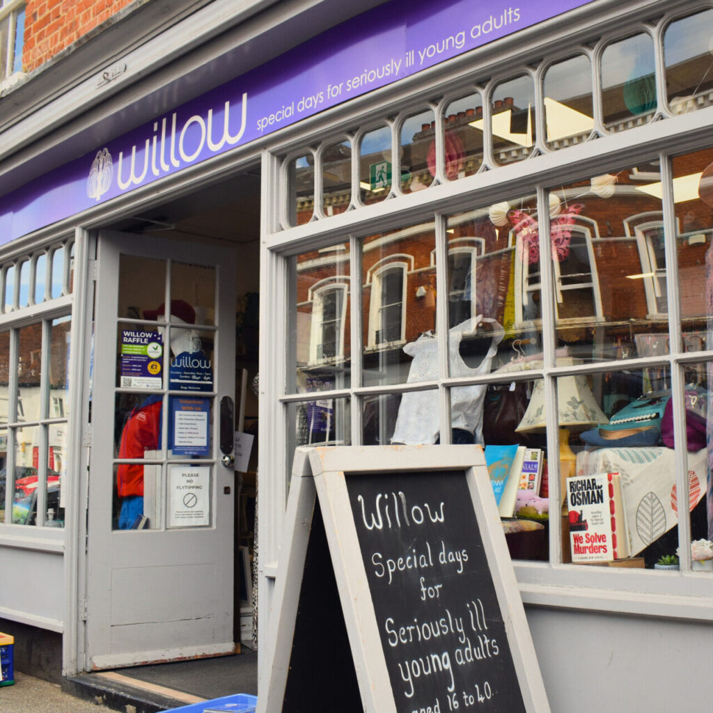 Willow charity shop in Hertford, shop front