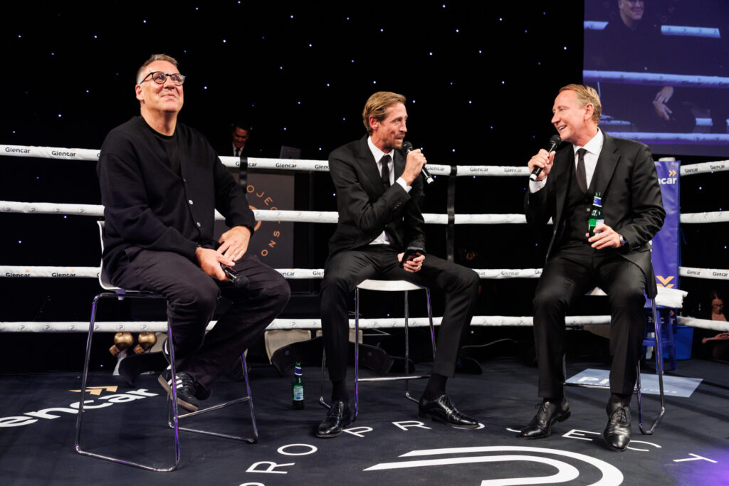 Peter Crouch, Paul Merson and Ray Parlour doing their Q&A at A Night to Remember