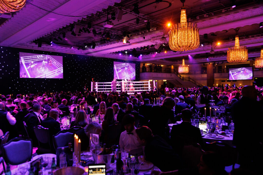 A Night to Remember event hall, guests seated at tables